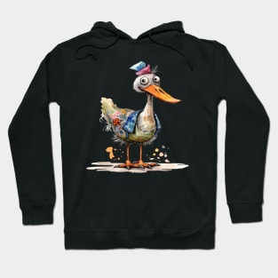 Whimsical Cute Happy Multicolored Duck Hoodie